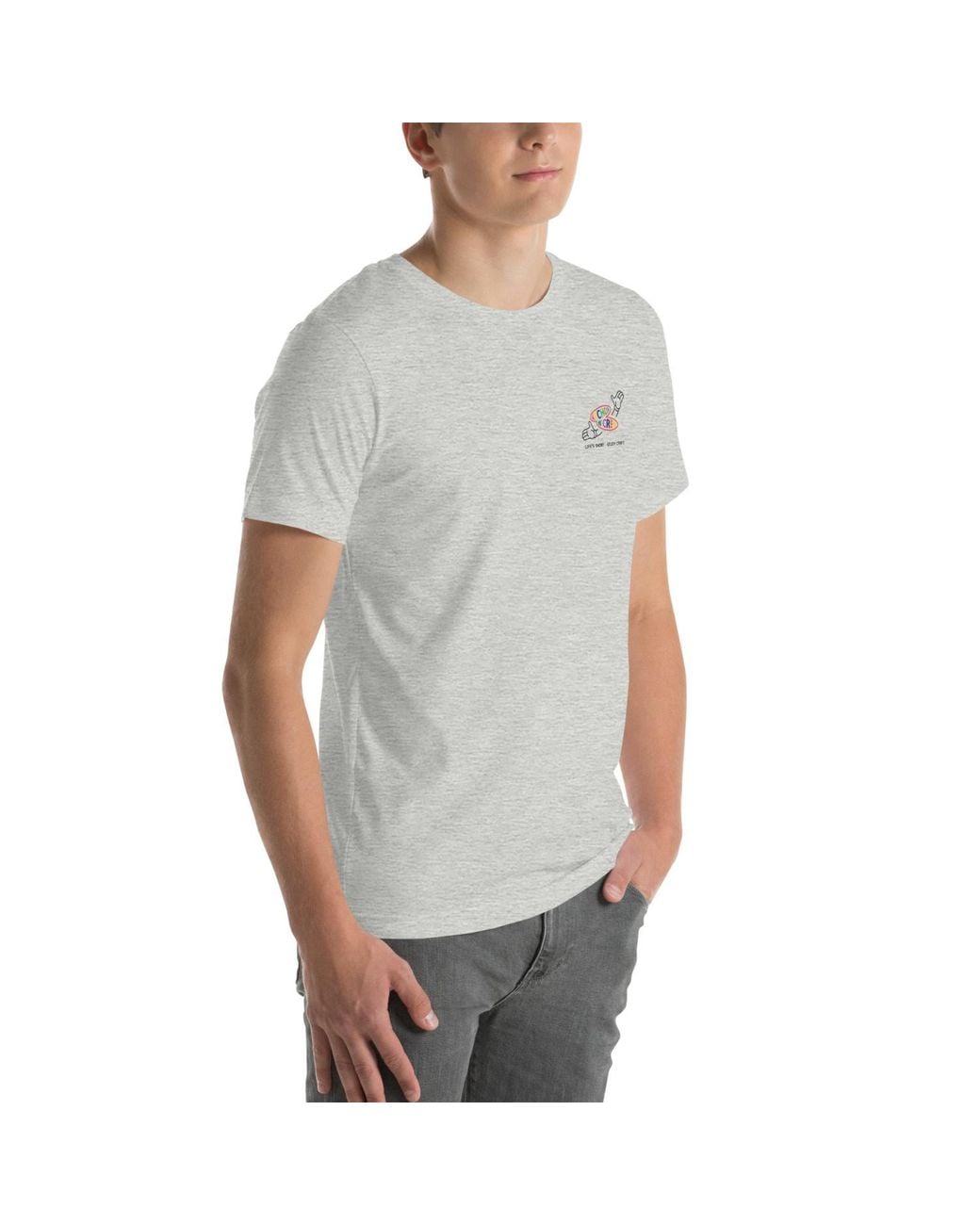 Anchor and Crew Gray Heather Enjoy Craft Dial-A-Local Organic Cotton T-Shirt for men