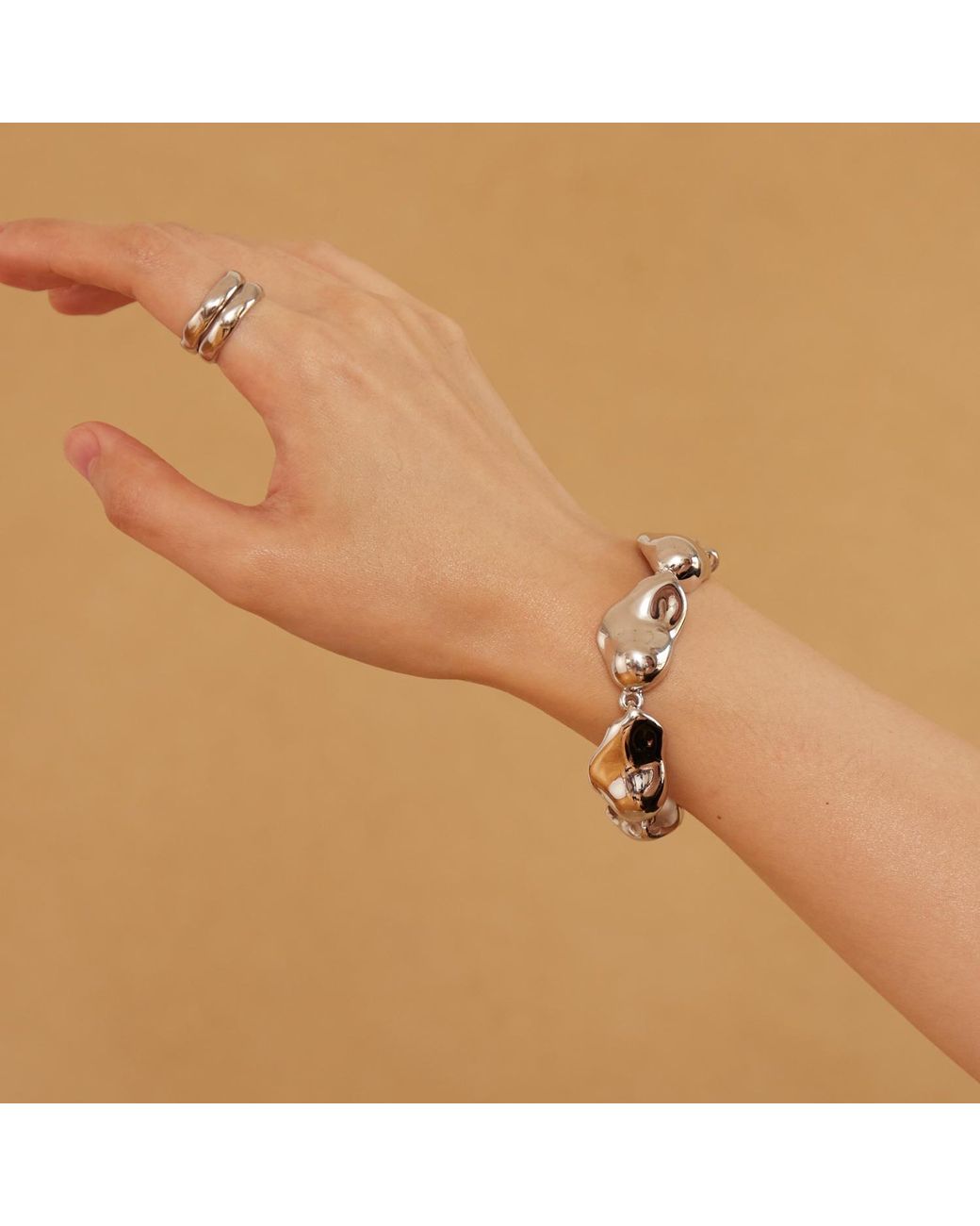 Biko Jewellery Metallic Molten Bracelet