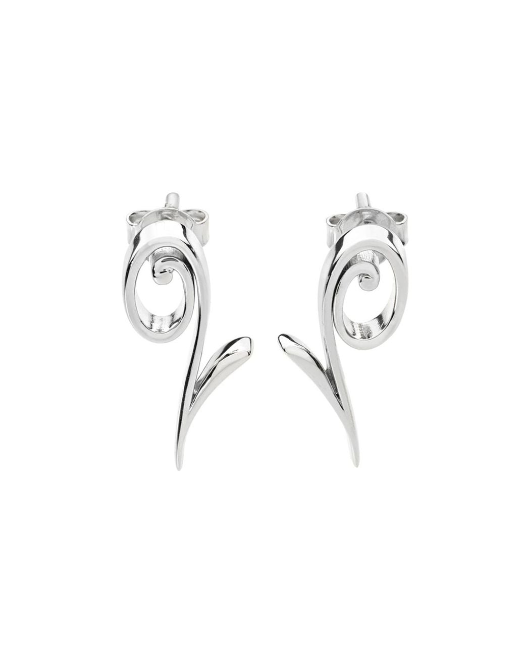 Lucy Quartermaine Metallic Solid Sterling Dainty Q Studs