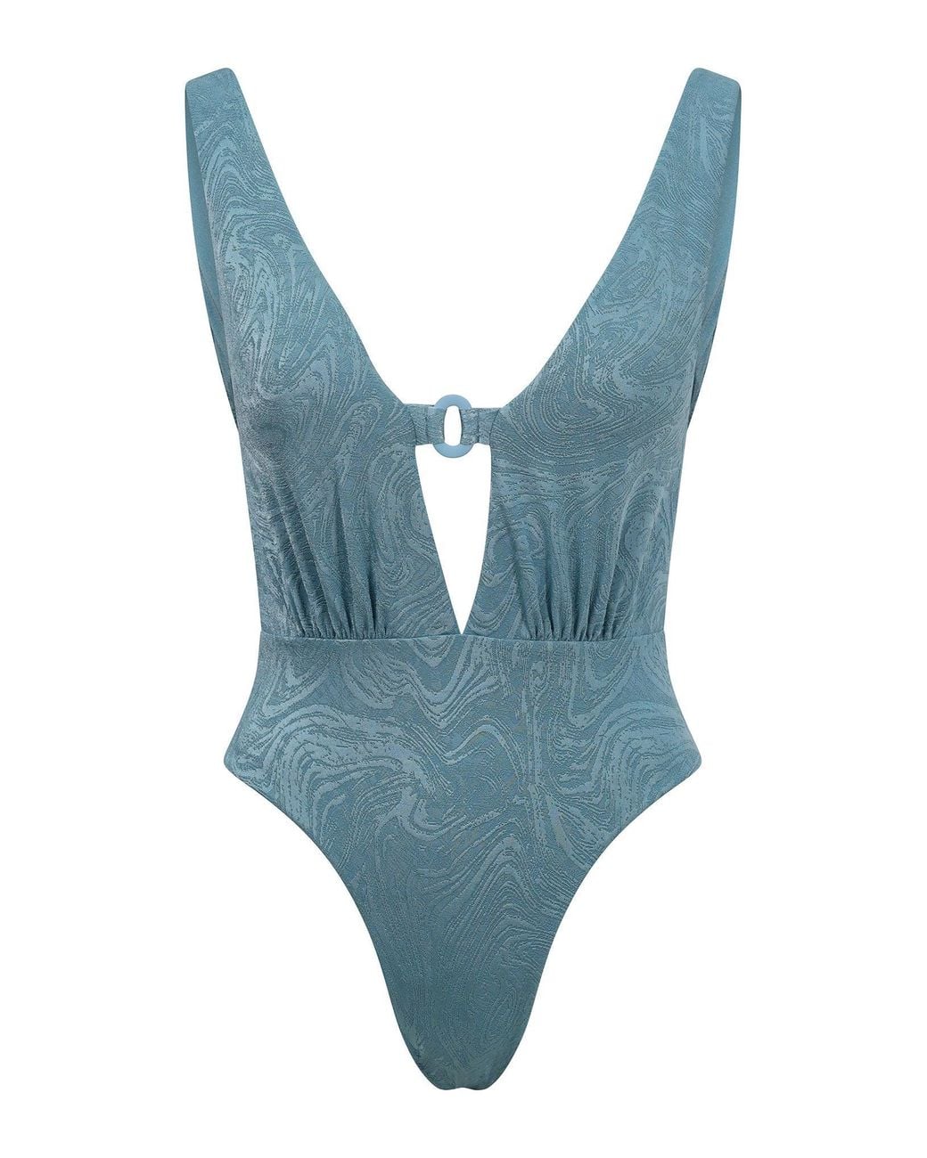 Baíah Blue Siren Plunge Swimsuit