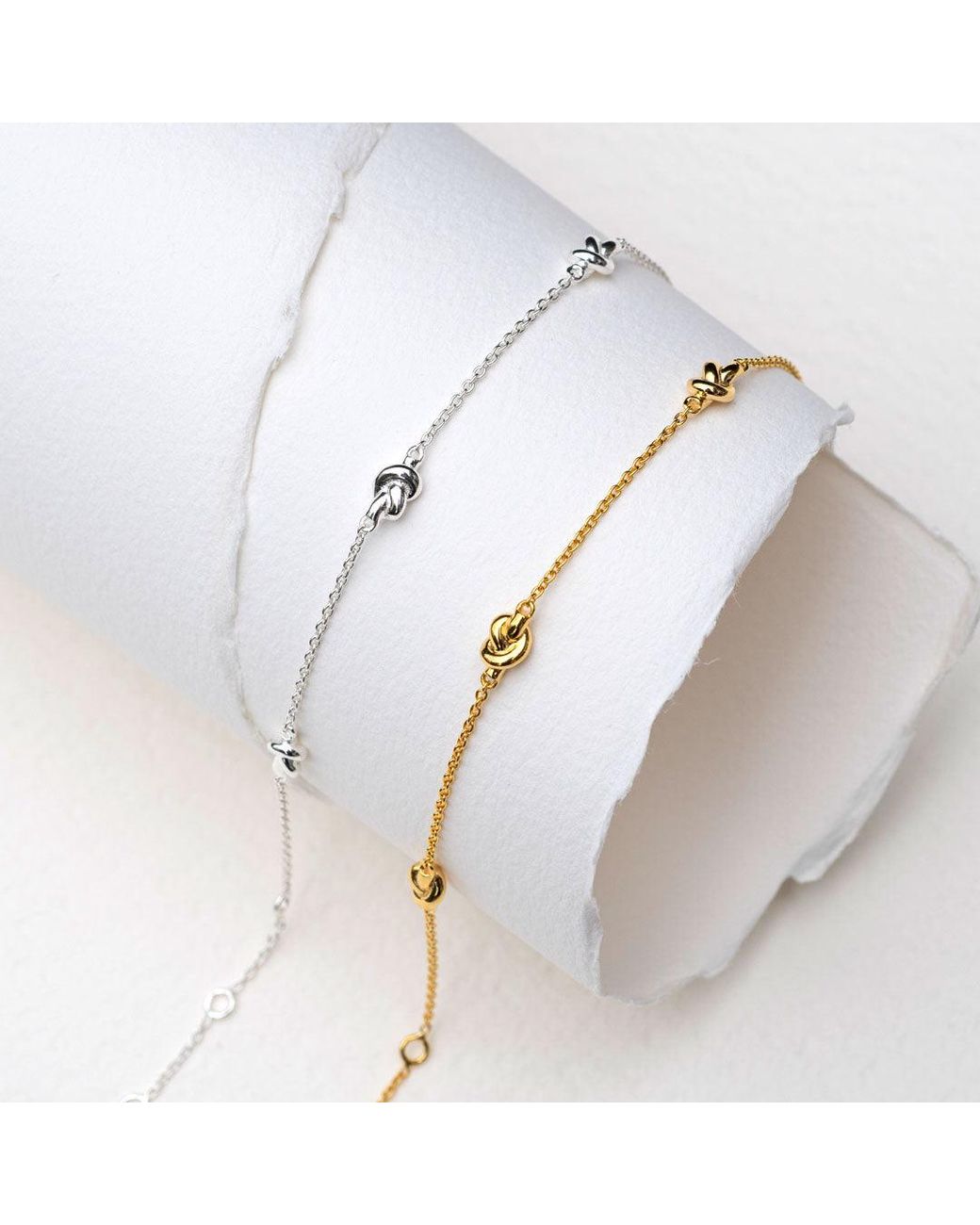 Auree Jewellery Metallic St Ives Vermeil Knot Bracelet