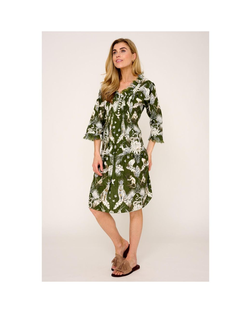 At Last Green Annabel Cotton Tunic