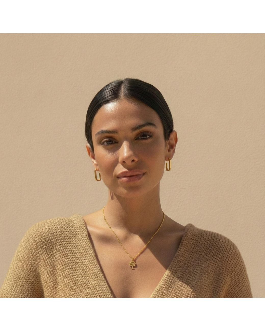 With Love Darling Metallic Mia Short Link Earrings