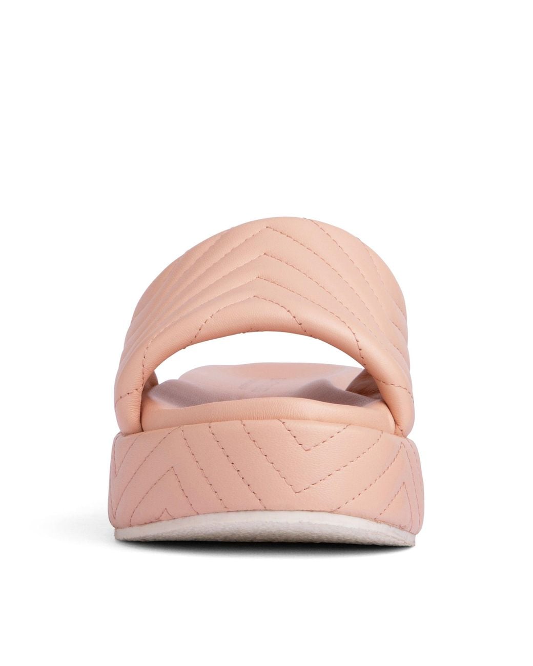Beautiisoles by Robyn Shreiber Made in Italy Pink Neutrals Deedee Baby Comfortable Wedge Platform Sandal For Work & Beach Or Pool Leather Slide