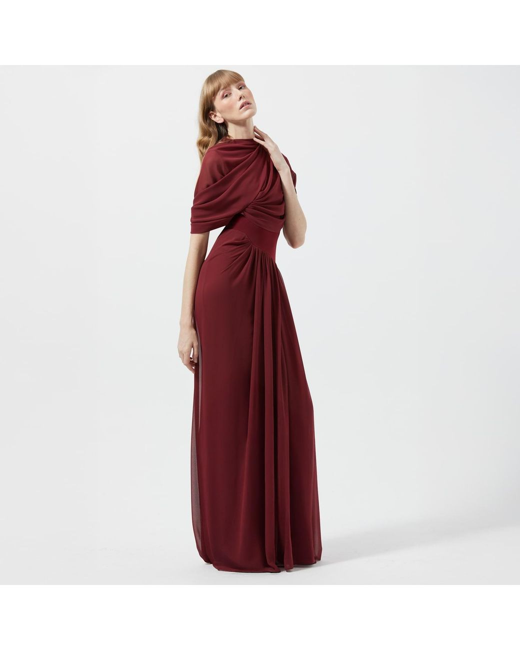 Herfetch Purple Neutrals Maxi Rouge Dress-Burgundy