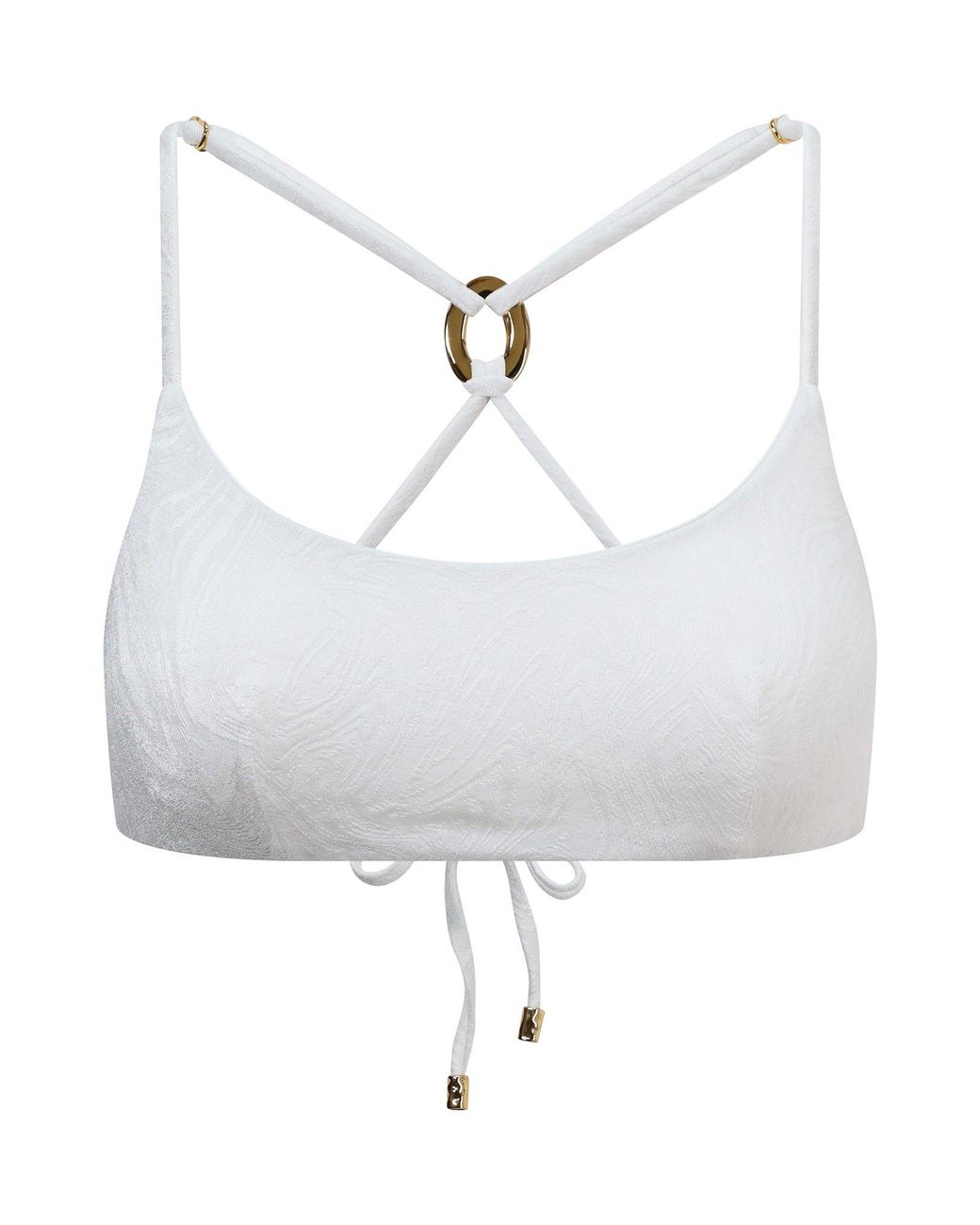 Baíah White Aurora Balconette Bikini Top