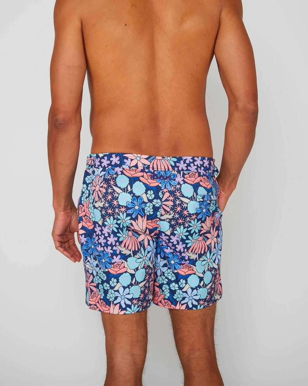 Lords of Harlech Blue Pool Rough Floral Swim Short for men