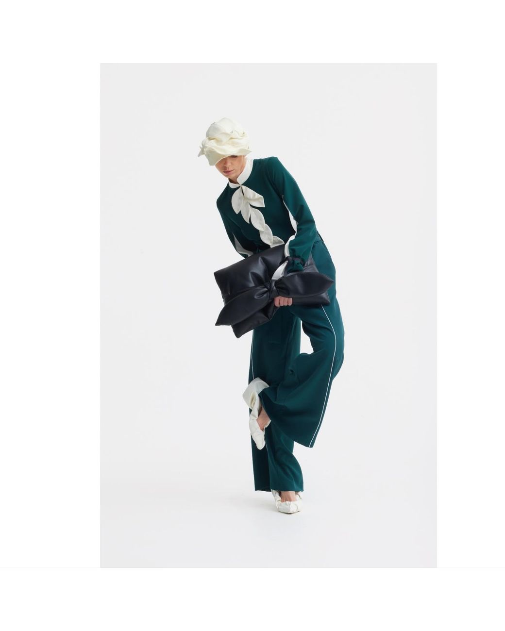 Julia Allert Green Elegant Fitted Blouse – Emerald