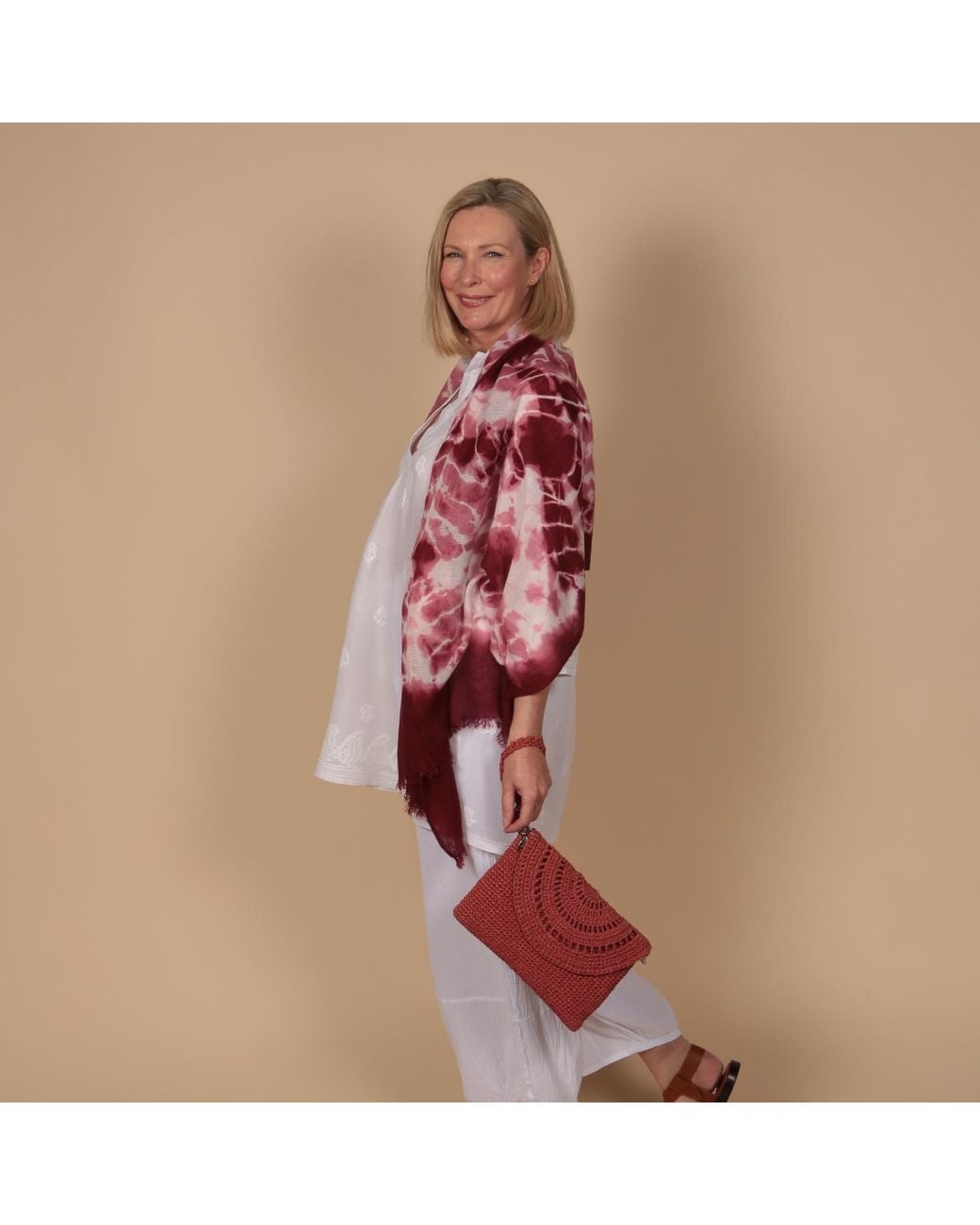 SJW BAGS LONDON Red Grace Hand Crochet Bag