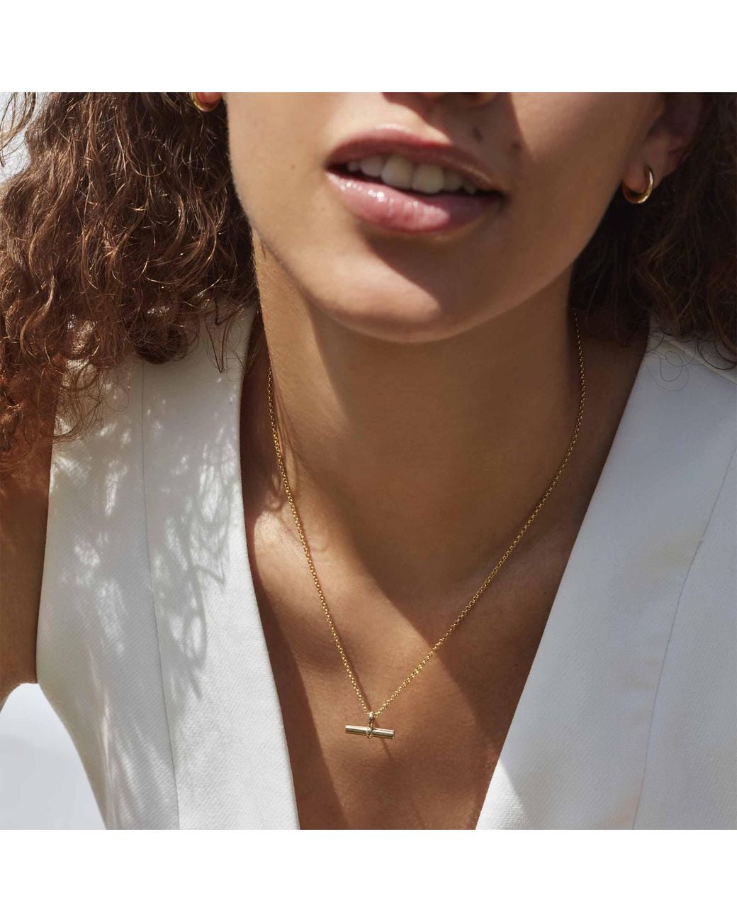 Muru Metallic T-Bar Necklace
