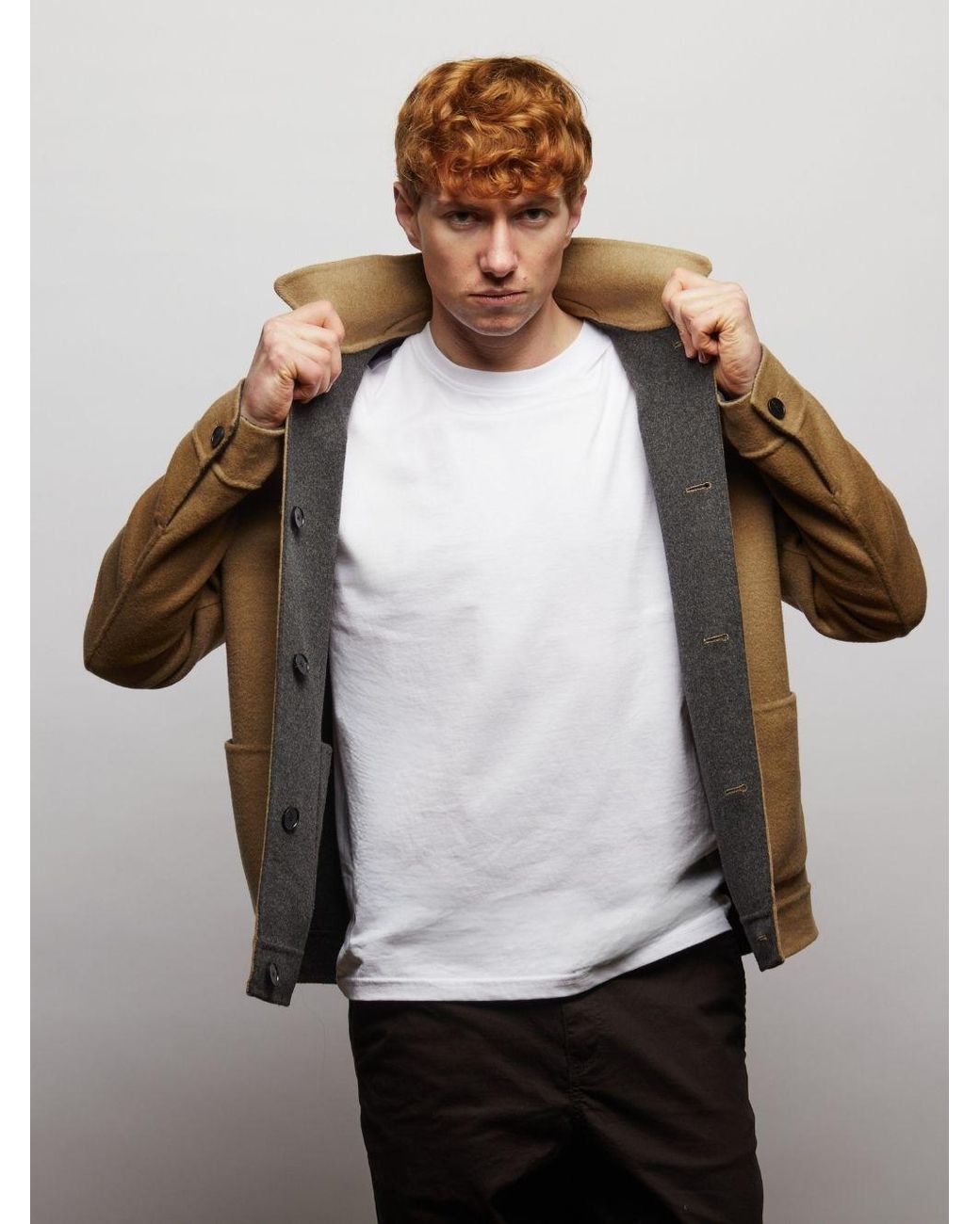 Guards London Green Irish Reversible Wool Blend Jacket for men