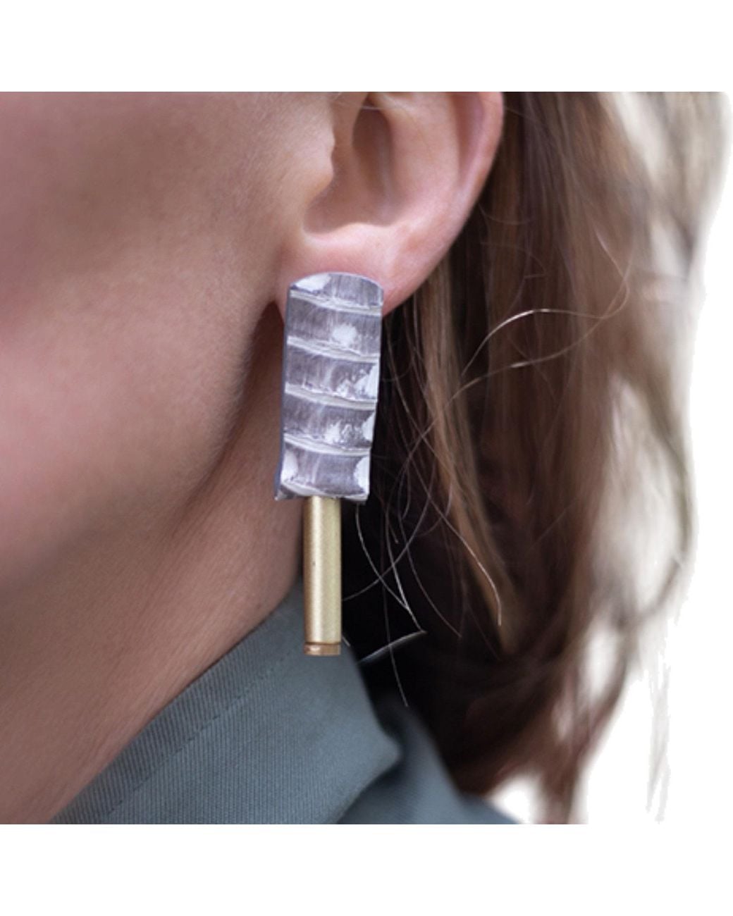 Svetlana Vukov Blue Snake Linear Drop Earrings