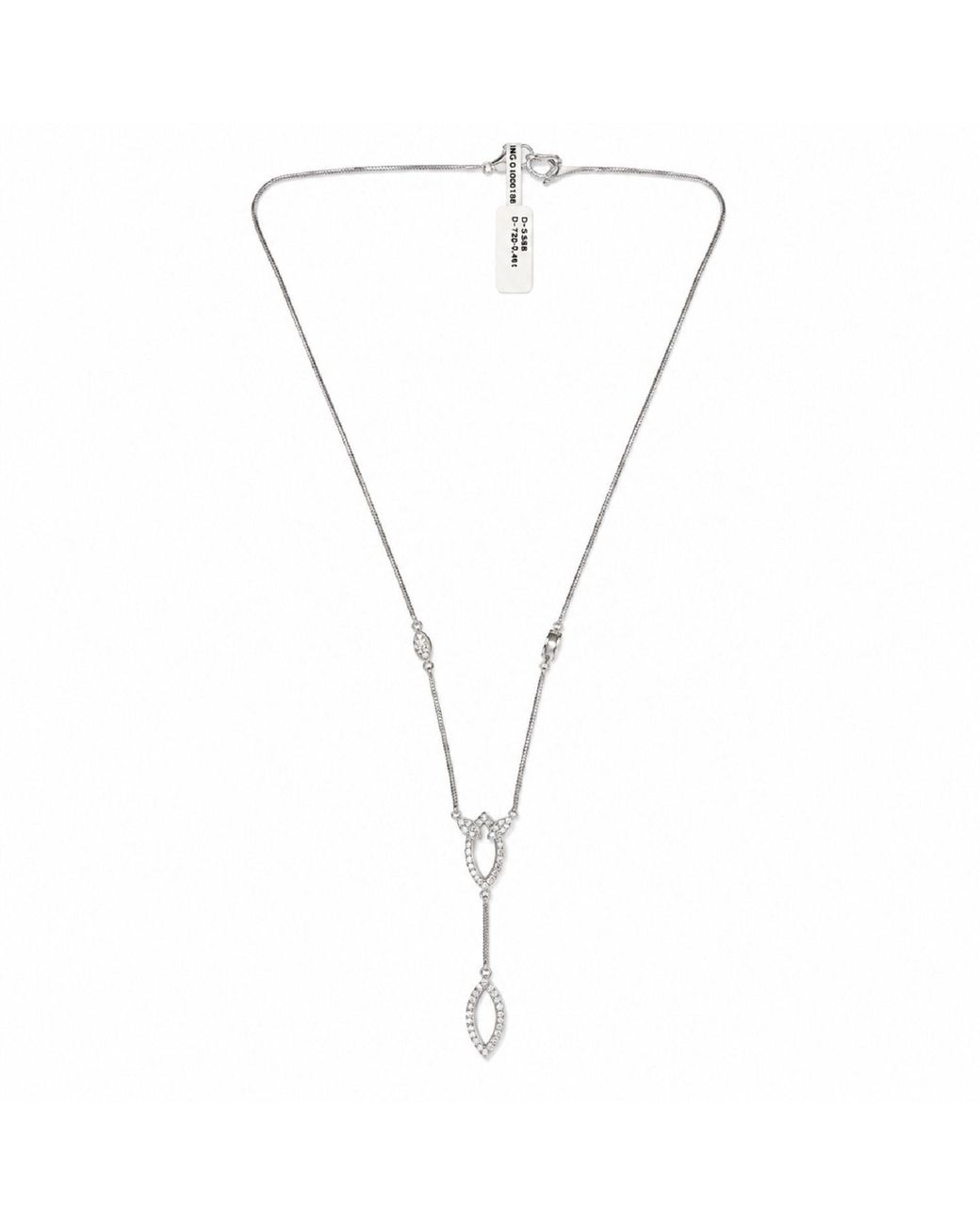 Artisan Metallic 18K Diamond Marquise Y-Drop Necklace