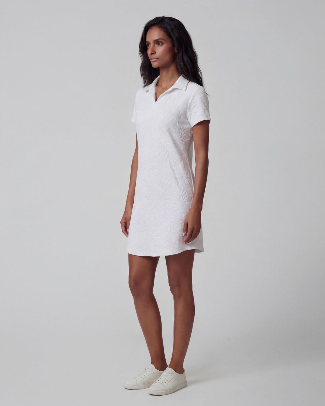 Lords of Harlech White Josephine Terry Toweling Dress