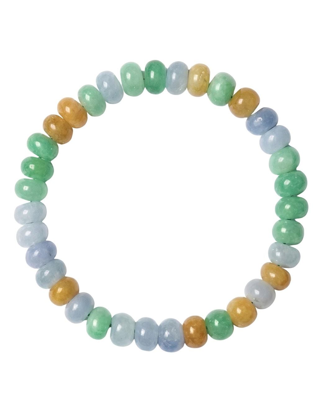 seree Blue Field Beaded Jade Bracelet
