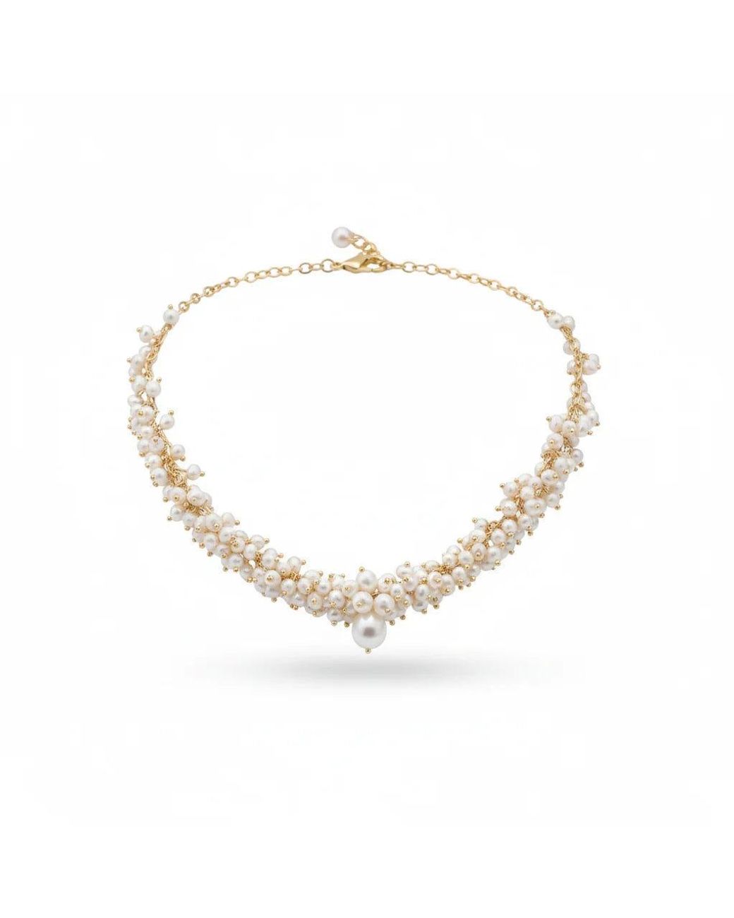 Angel Barocco Metallic Irresistible Multi Ivory Pearl Necklace