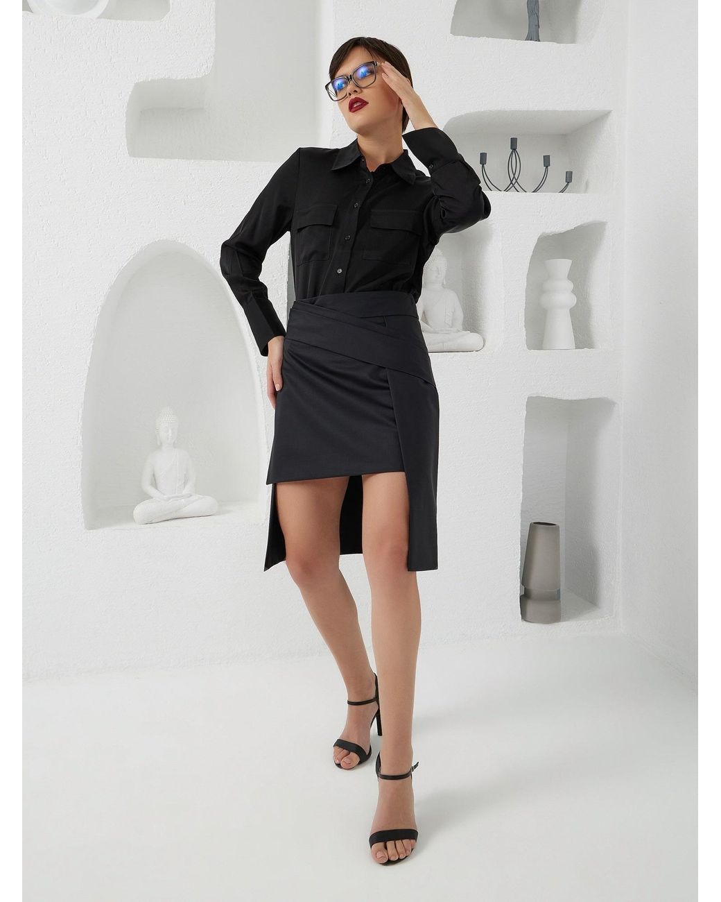 Lumina Eligma Blue The Refined Curve Skirt