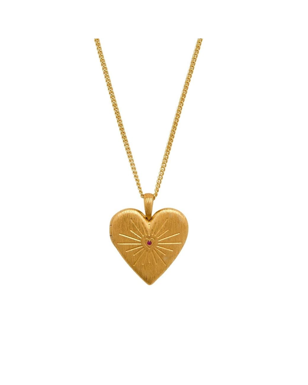 Claire Hill Designs Metallic Know Your Worth Heart Locket Necklace