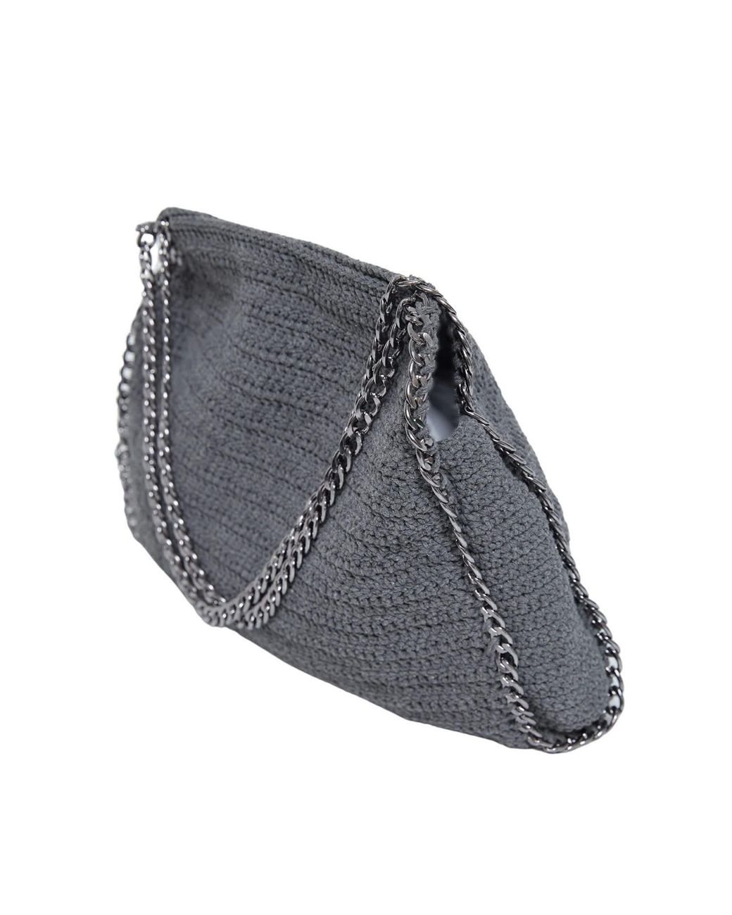 N'Onat Gray City Chain Hand Crochet Tote Bag