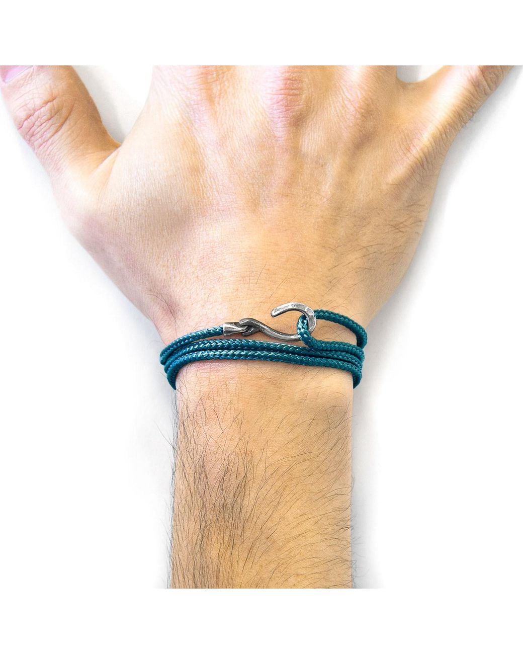 Anchor and Crew Blue Ocean Heysham & Rope Bracelet for men