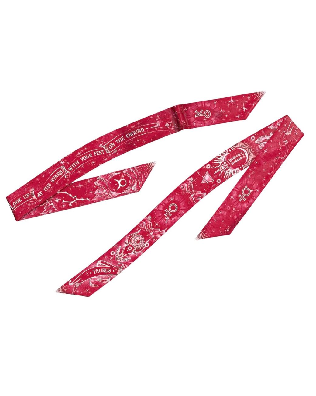 Silk&Soul Red Taurus Zodiac Twilly