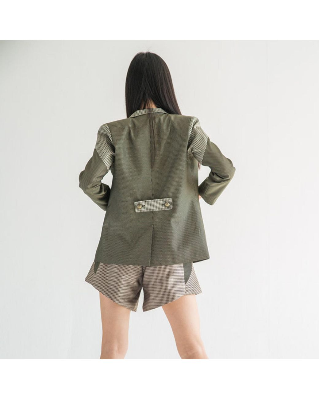 LAHIVE Green 'Neutrals Coco Taffeta Blazer
