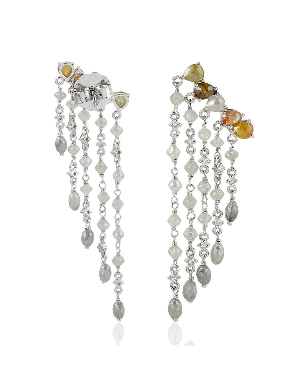 Artisan White 18K Ice Diamond & Diamond Dangle Earrings