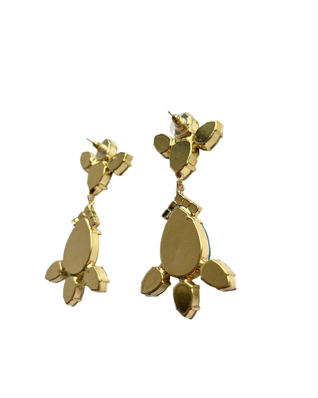 Laura Gray Green Crystal Statement Post Earrings