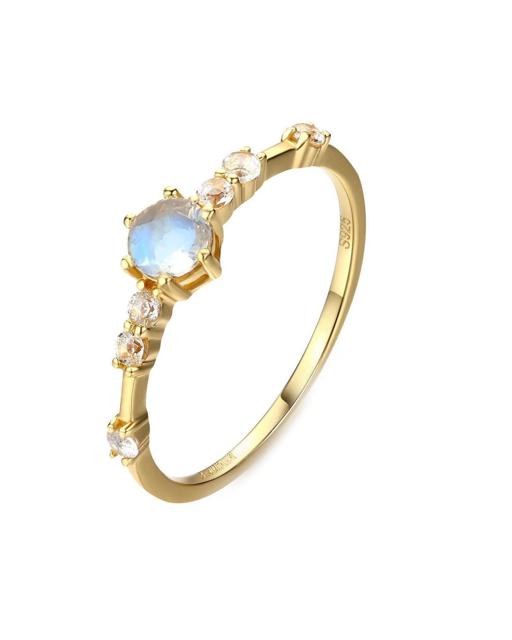 Azura Jewelry New York Metallic The Center Of The Universe Moonstone Ring Vermeil