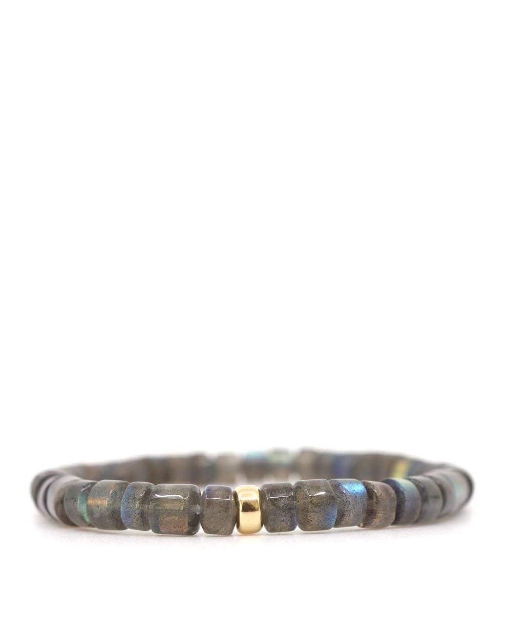 Shar Oke Multicolor Labradorite & 14K Solid Bracelet for men