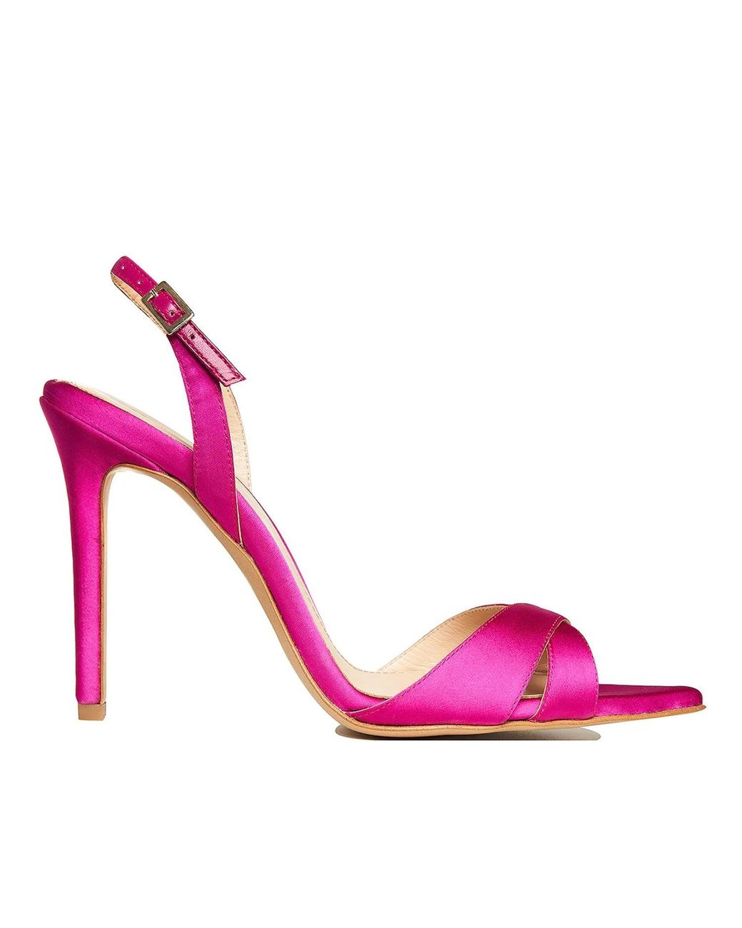 Ginissima Pink Thea Plum Satin Sandals