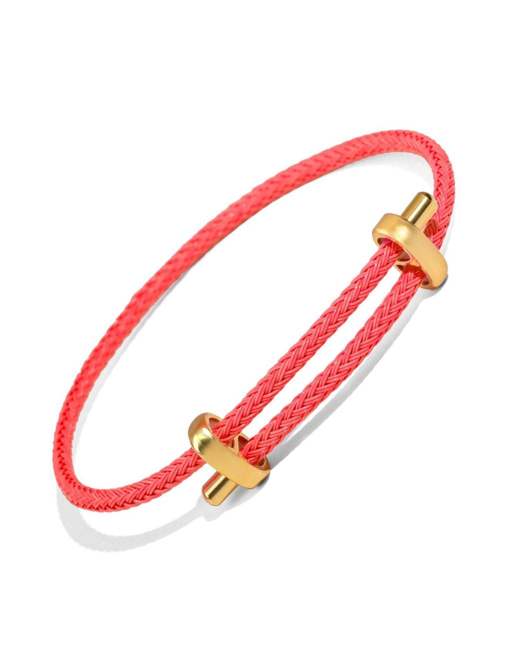 Ebru Jewelry Red Coral Glow Adjustable Rope Bracelet