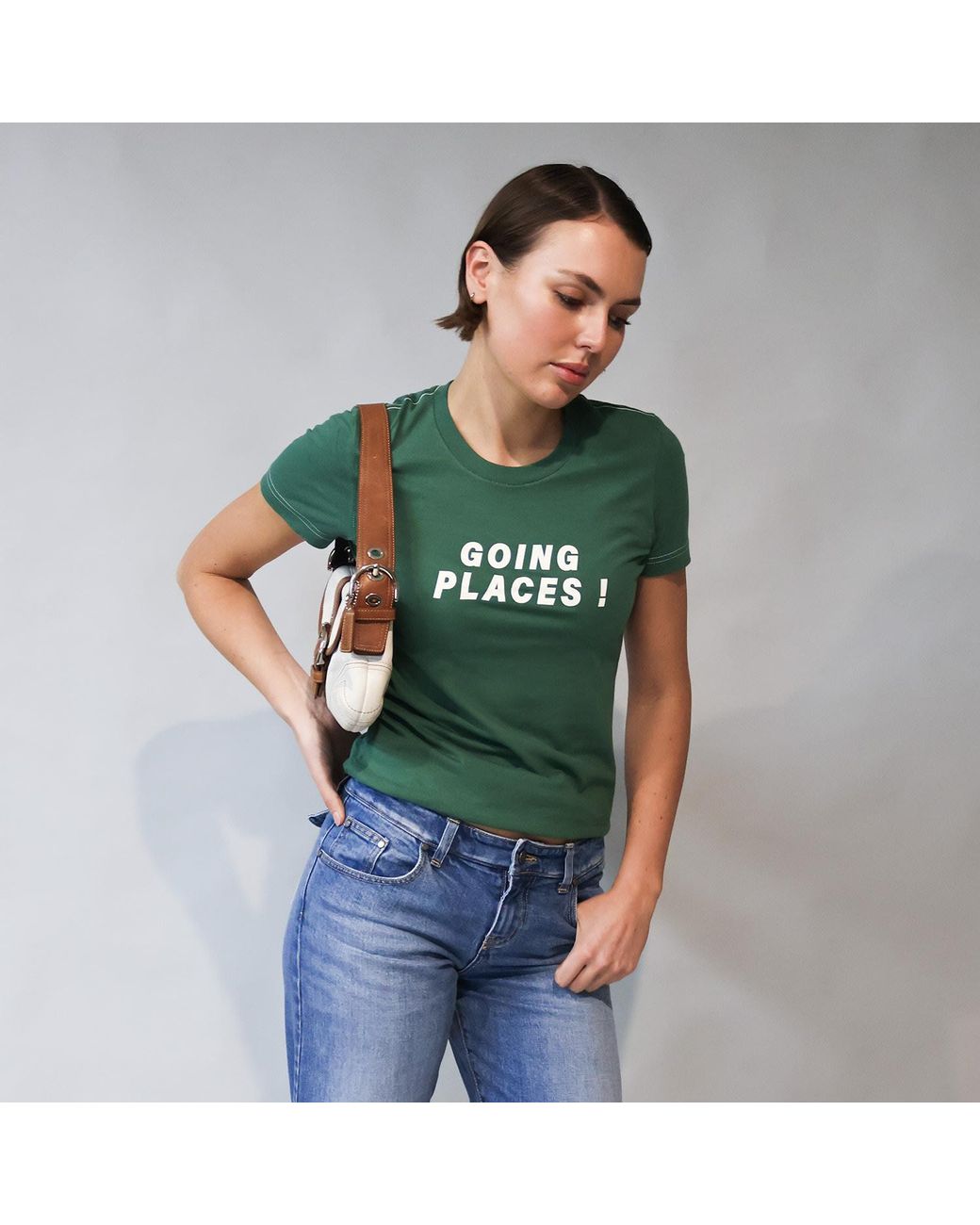 Love and Nostalgia Green Margot Going Places Tee