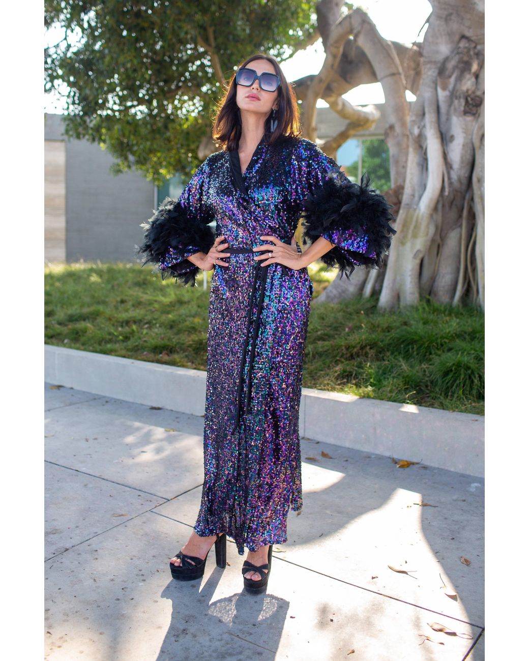 Jennafer Grace Black Marlene Wrap Dress