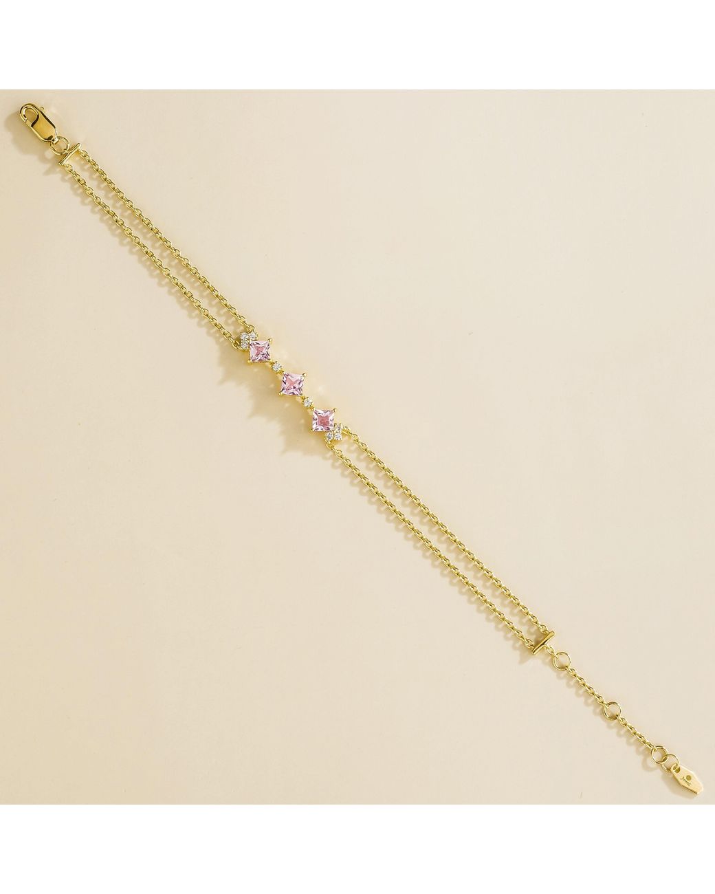 Juvetti Metallic Forma Bracelet Set With Sapphire & Diamond