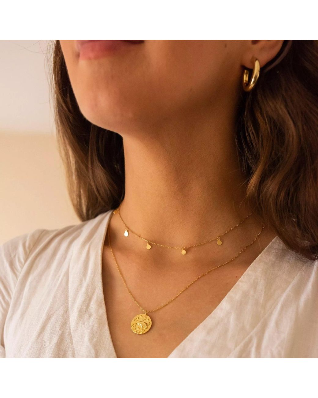 Elk & Bloom Metallic Chunky Hoop Earrings