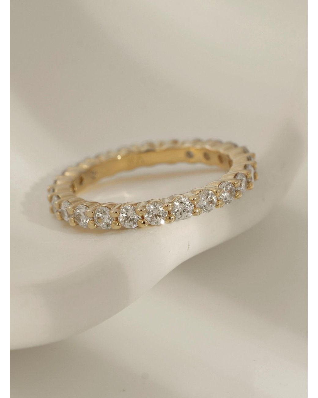 Diamonbliss Metallic Two Carats Round Eternity Ring