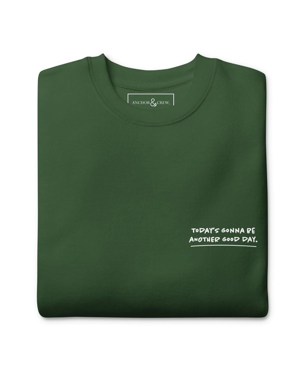 Anchor and Crew Green Forest Octopus Another Good Day Cotton Blend Sweatshirt