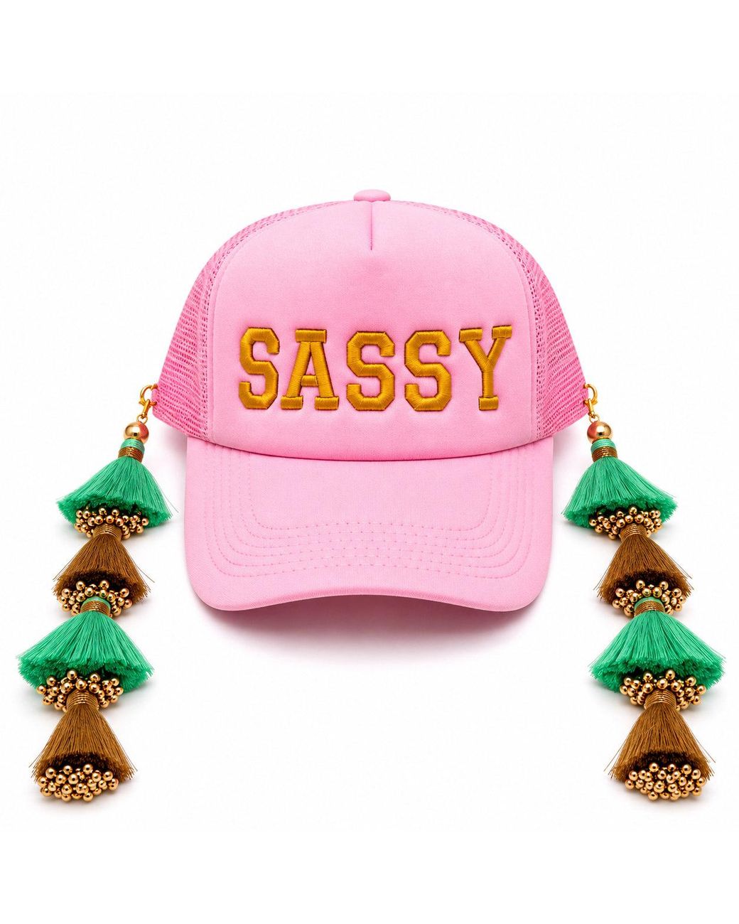 Julia Clancey Pink Sassy Tassel Dorado Trucker Cap