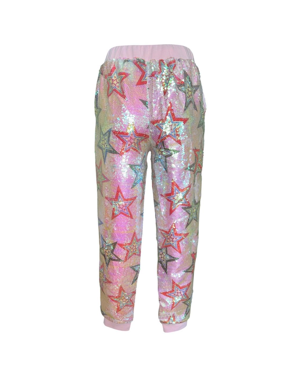 Any Old Iron Multicolor Iridescent Star Sequin Joggers
