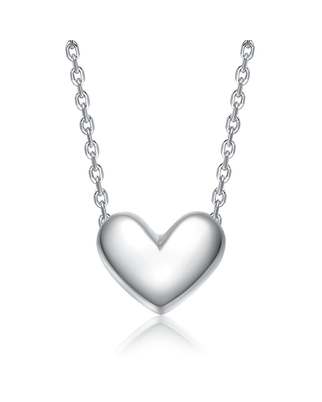 Genevive Jewelry Metallic Rachel Glauber Teens Plated Minimalist Heart Pendant Necklace