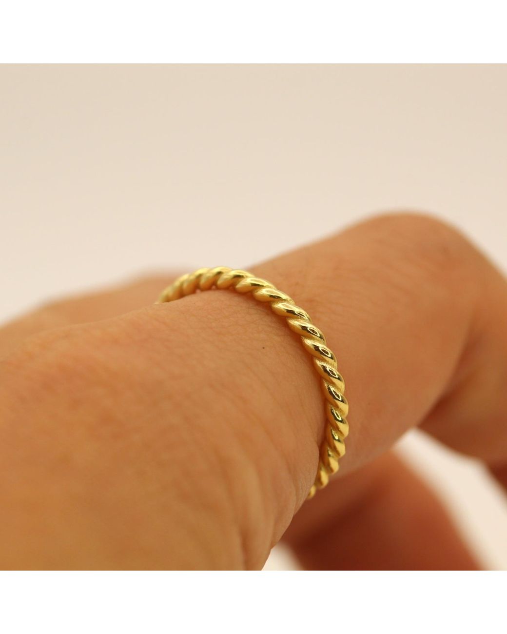 VicStoneNYC Fine Jewelry Yellow Rope Solid Ring By Handmade