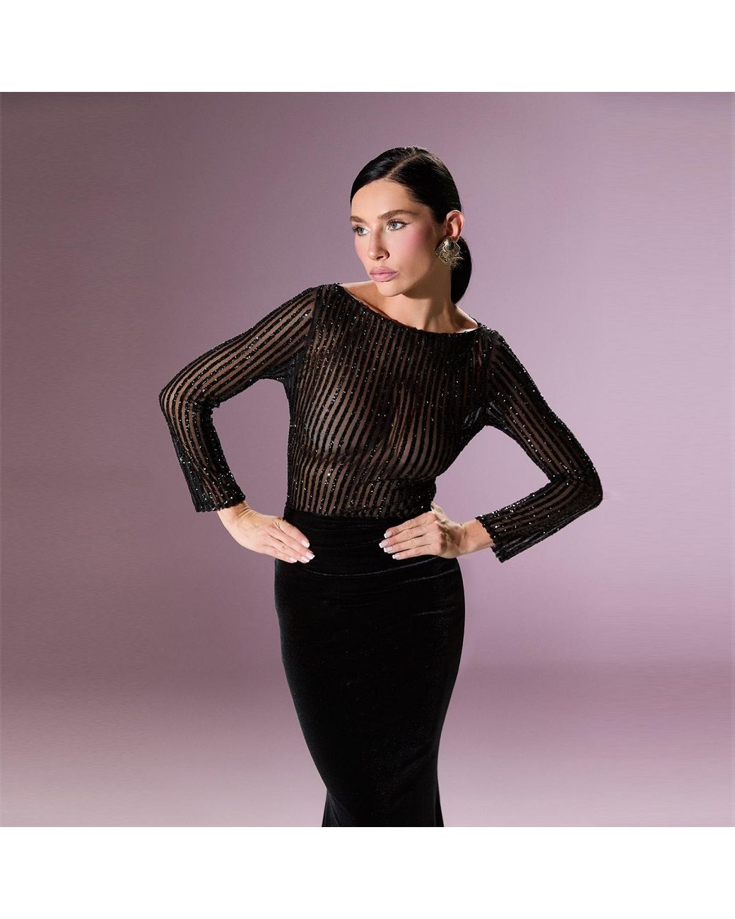 Nur Karaata Black Aureline Dress