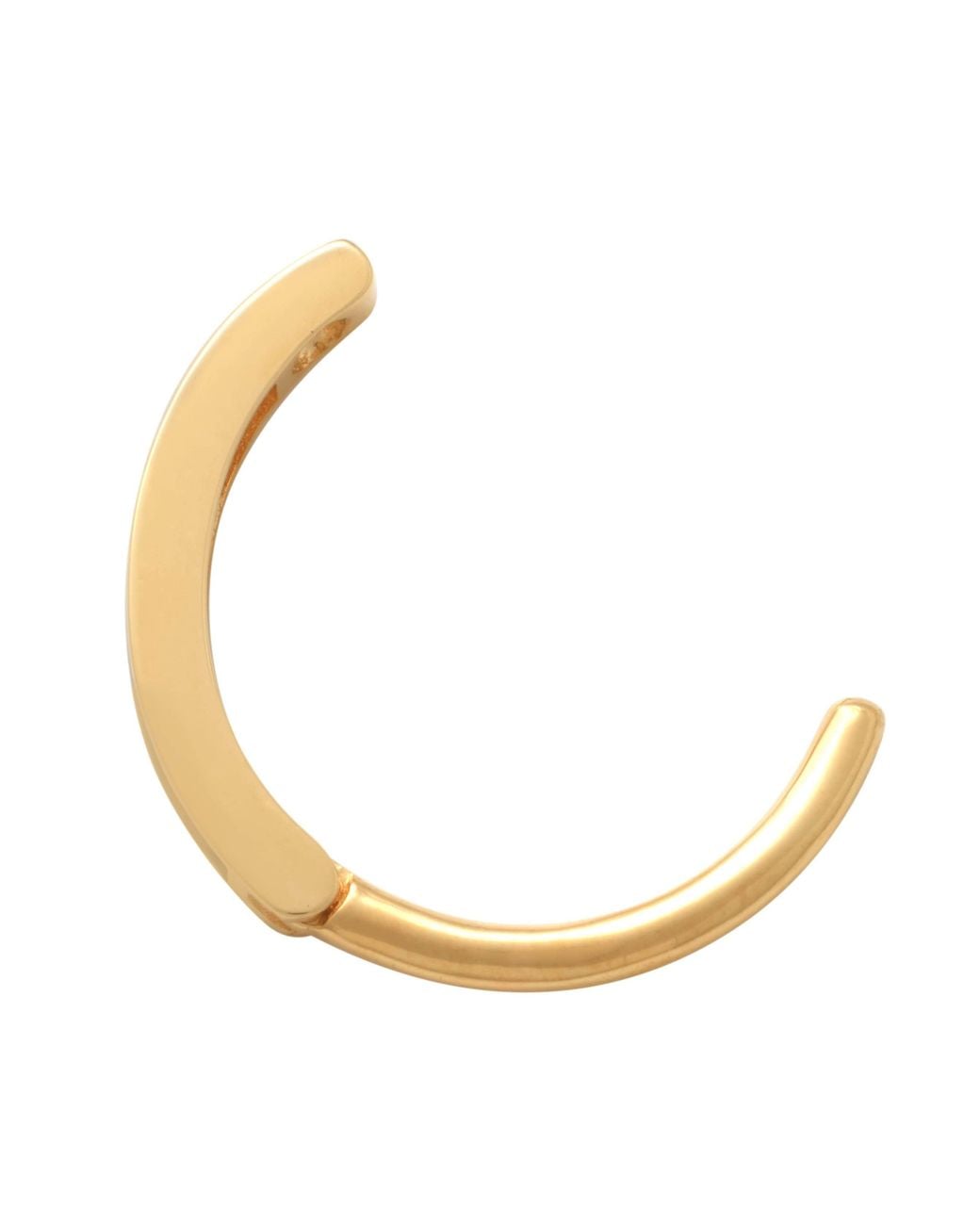 Zahav Jewelry Metallic 10K Solid 14G Huggie Clicker Belly Hoop With Enamel
