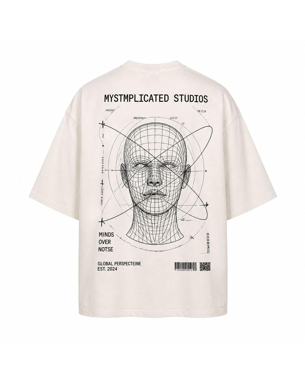 mysimplicated Natural Neutrals Signal Over Noise Oversized Off- Tee for men