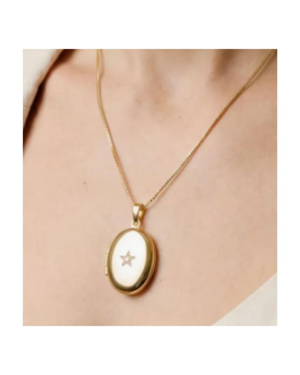 Argento Vivo Metallic Oval Locket Pendant Necklace