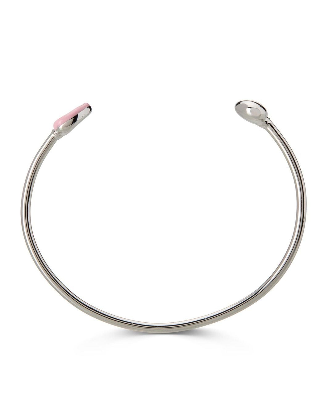 Dolcetto Designs White Cometa Enamel Heart Bangle