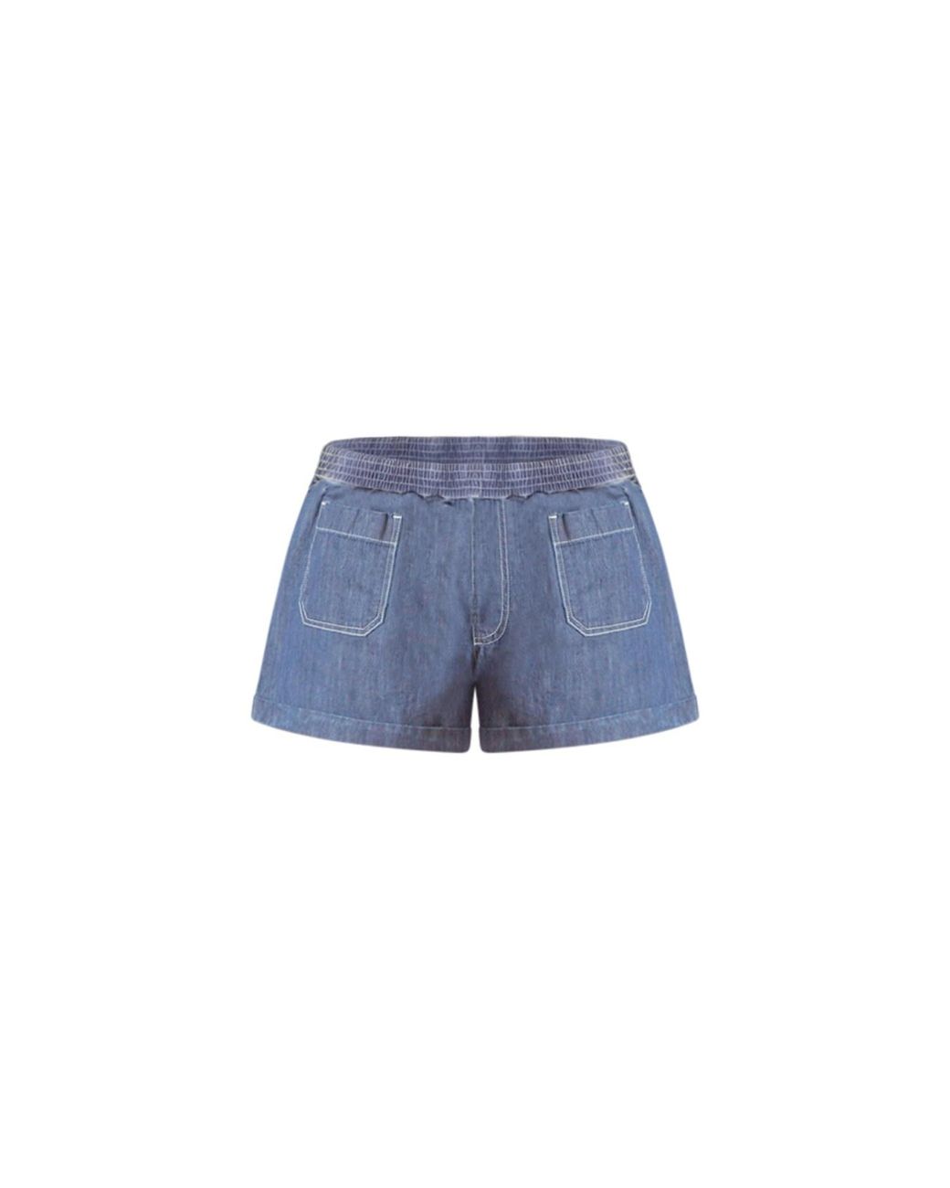 Known Supply Blue Pull On Denim Shorts
