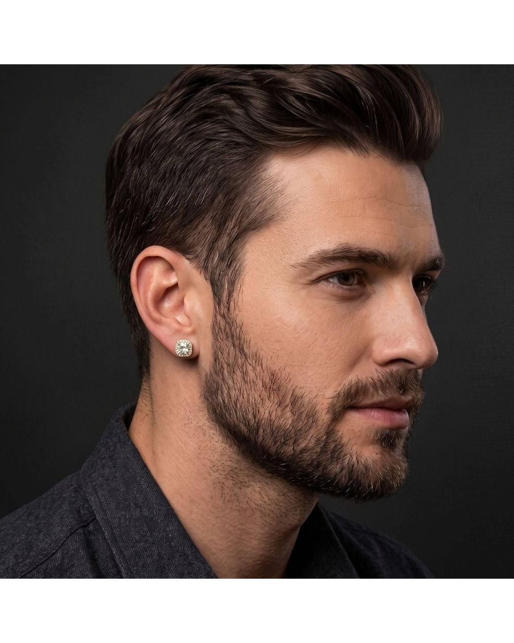 Sophelia Metallic Plated Cushion Cut Pavé Halo Stud Earrings For