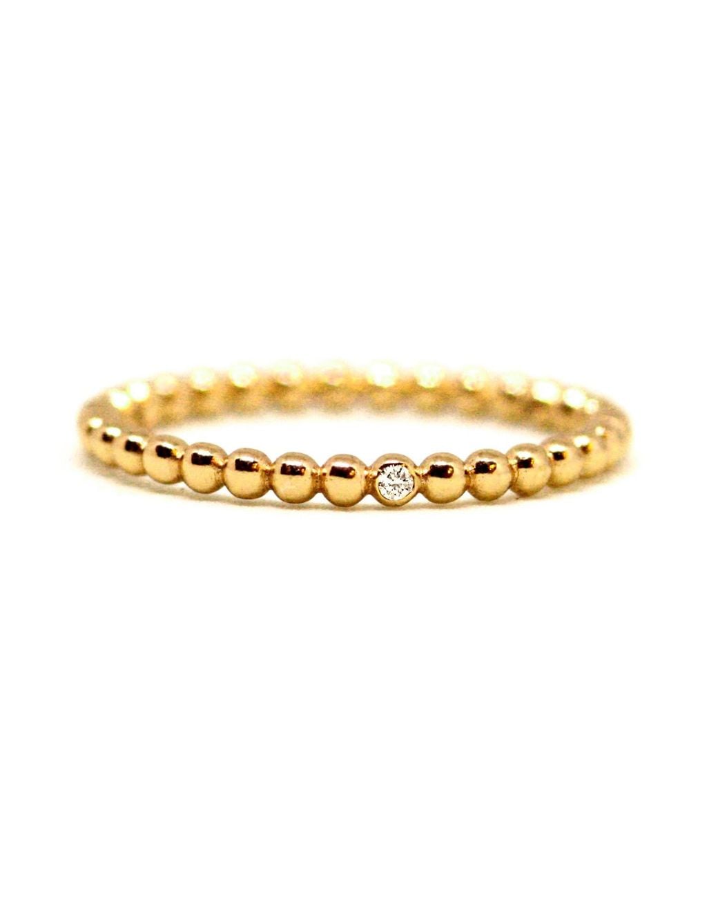 VicStoneNYC Fine Jewelry Metallic Natural Diamond Ball Textured Ring